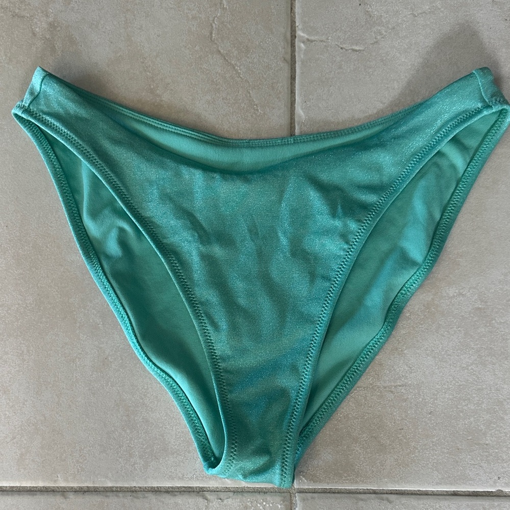 Shade and Shore Teal Shimmer Women's Swim Bottoms Med